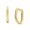 Thumbnail Image 1 of Men 10.0mm Oval Tube Hoop Earrings in 10K Gold