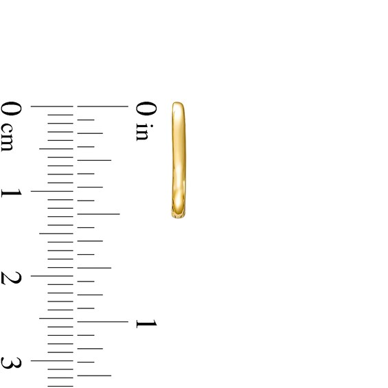 Men 10.0mm Oval Tube Hoop Earrings in 10K Gold