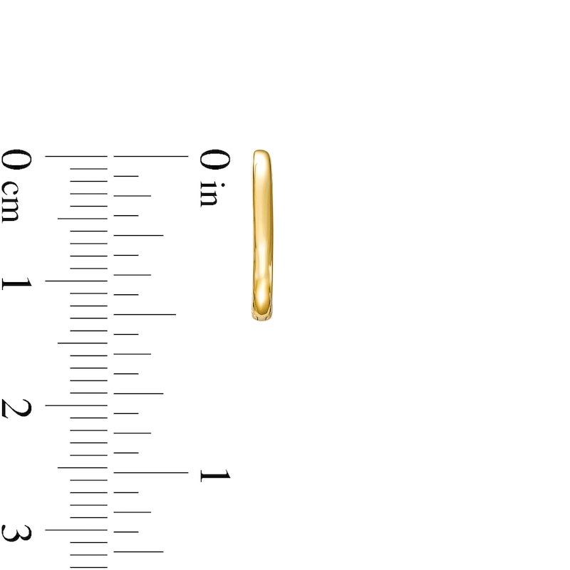 Main Image 2 of Men 10.0mm Oval Tube Hoop Earrings in 10K Gold