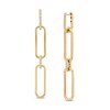 Thumbnail Image 0 of The Kindred Links from Vera Wang Love Collection 1/4 CT. T.W. Diamond Paper Clip Link Drop Earrings in 10K Gold