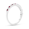 Thumbnail Image 2 of Ruby and 1/6 CT. T.W. Diamond Alternating Band in 14K White Gold