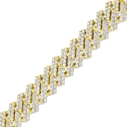 10-1/3 CT. T.W. Diamond Cuban Link Chain Bracelet in 14K Gold – 8.0"