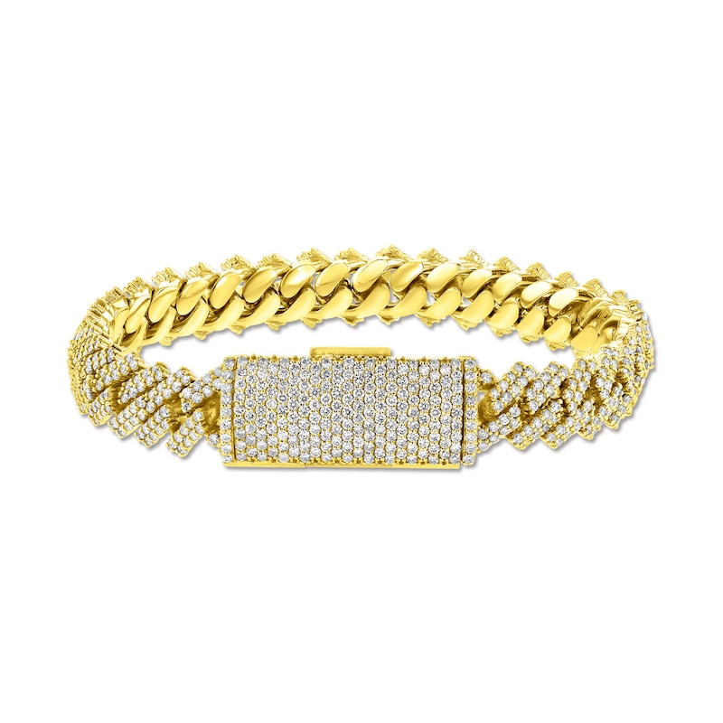 White Gold Cuban Link Bracelet | 12mm Diamond Cuban 8