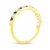 Thumbnail Image 2 of Blue Sapphire and 1/6 CT. T.W. Diamond Alternating Band in 14K Gold