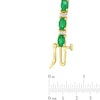 Thumbnail Image 3 of Oval Emerald and 1/2 CT. T.W. Diamond Alternating Line Bracelet in 14K Gold