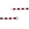 Thumbnail Image 3 of Ruby and 2-1/2 CT. T.W. Diamond Alternating Line Bracelet in 14K White Gold