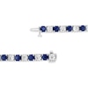 Thumbnail Image 3 of Blue Sapphire and 2-1/2 CT. T.W. Diamond Alternating Line Bracelet in 14K White Gold