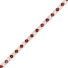 Thumbnail Image 1 of Ruby and 2-1/2 CT. T.W. Diamond Alternating Line Bracelet in 14K Gold