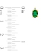 Thumbnail Image 2 of Oval Emerald and Diamond Accent Stacked Stud Earrings in 14K Gold