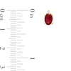 Thumbnail Image 2 of Oval Ruby and Diamond Accent Stacked Stud Earrings in 14K Gold