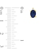 Thumbnail Image 2 of Oval Blue Sapphire and Diamond Accent Stacked Stud Earrings in 14K Gold