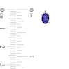 Thumbnail Image 2 of Oval Tanzanite and Diamond Accent Stacked Stud Earrings in 14K White Gold