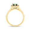 Thumbnail Image 2 of Marquise Emerald and 1/4 CT. T.W. Diamond Frame Ring in 14K Gold