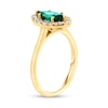 Thumbnail Image 3 of Marquise Emerald and 1/4 CT. T.W. Diamond Frame Ring in 14K Gold