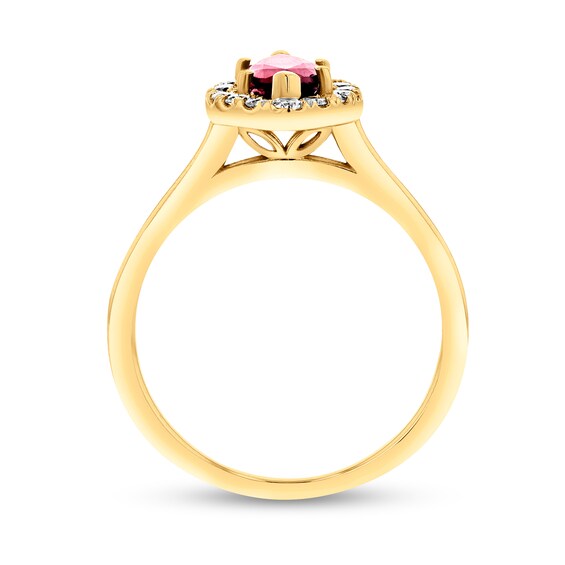 Marquise Ruby and 1/4 CT. T.w. Diamond Frame Ring in 14K Gold