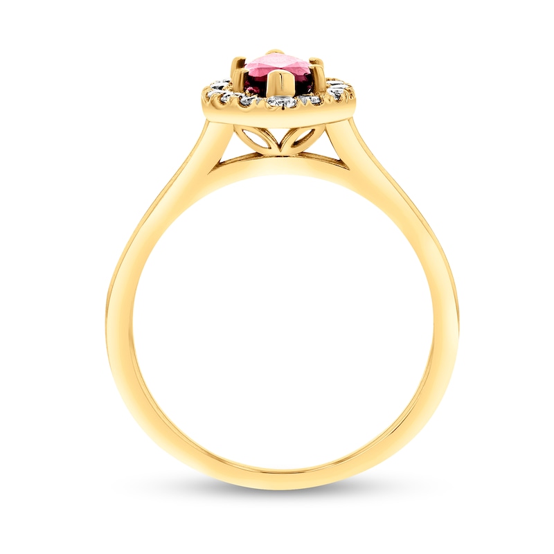 Marquise Ruby and 1/4 CT. T.W. Diamond Frame Ring in 14K Gold