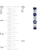 Thumbnail Image 2 of Blue Sapphire and 3/8 CT. T.W. Diamond Alternating Seven Stone Huggie Hoop Earrings in 14K White Gold