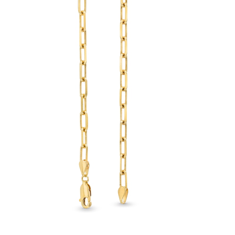 3.5mm Paper Clip Chain Necklace in Solid 10K Gold - 18"