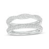 Thumbnail Image 1 of Vera Wang Love Collection 1/2 CT. T.W. Diamond Double Row Twist Solitaire Enhancer in 14K White Gold
