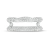 Thumbnail Image 3 of Vera Wang Love Collection 1/2 CT. T.W. Diamond Double Row Twist Solitaire Enhancer in 14K White Gold