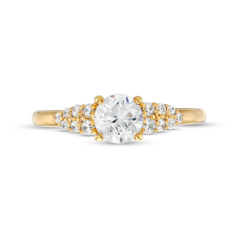 Main Image 4 of Vera Wang Love Collection 1 CT. T.W. Diamond Split Shank Engagement Ring in 14K Gold