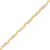 Thumbnail Image 1 of 1/2 CT. T.W. Diamond Alternating Wave Link Line Bracelet in 10K Gold - 7.5"