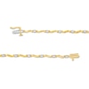 Thumbnail Image 3 of 1/2 CT. T.W. Diamond Alternating Wave Link Line Bracelet in 10K Gold - 7.5"