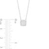 Thumbnail Image 3 of 1/4 CT. T.W. Quad Princess-Cut Diamond Cushion-Shaped Frame Pendant in 10K White Gold