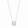 Thumbnail Image 1 of 1/2 CT. T.W. Quad Princess-Cut Diamond Cushion-Shaped Frame Pendant in 10K White Gold