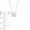Thumbnail Image 3 of 1/2 CT. T.W. Quad Princess-Cut Diamond Cushion-Shaped Frame Pendant in 10K White Gold