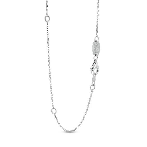 Vera Wang Love Collection Blue Sapphire Bow Necklace in Sterling Silver â 19"