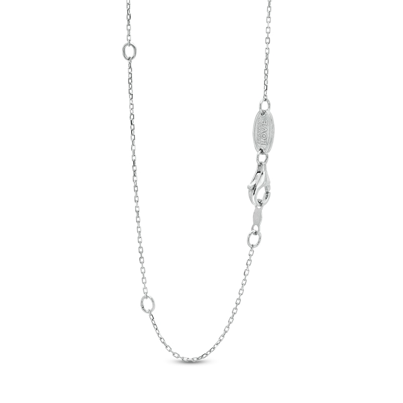 Main Image 3 of Vera Wang Love Collection Blue Sapphire Bow Necklace in Sterling Silver – 19"