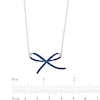 Thumbnail Image 4 of Vera Wang Love Collection Blue Sapphire Bow Necklace in Sterling Silver – 19"