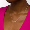 Thumbnail Image 2 of 1/4 CT. T.W. Diamond Cursive "taken" Necklace in Sterling Silver – 19"