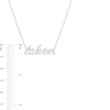 Thumbnail Image 3 of 1/4 CT. T.W. Diamond Cursive "taken" Necklace in Sterling Silver – 19"