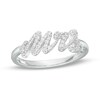 Thumbnail Image 1 of 1/6 CT. T.W. Diamond Cursive "Mrs" Ring in Sterling Silver