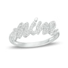 Thumbnail Image 1 of 1/4 CT. T.W. Diamond Cursive "mine" Ring in Sterling Silver