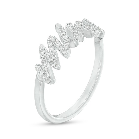 1/4 CT. T.w. Diamond Cursive "mine" Ring in Sterling Silver