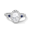 Thumbnail Image 1 of Vera Wang Love Collection 2 CT. T.W. Certified Oval Diamond Frame Engagement Ring in 14K White Gold (I/SI2)
