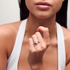 Thumbnail Image 2 of Vera Wang Love Collection 2 CT. T.W. Certified Oval Diamond Frame Engagement Ring in 14K White Gold (I/SI2)