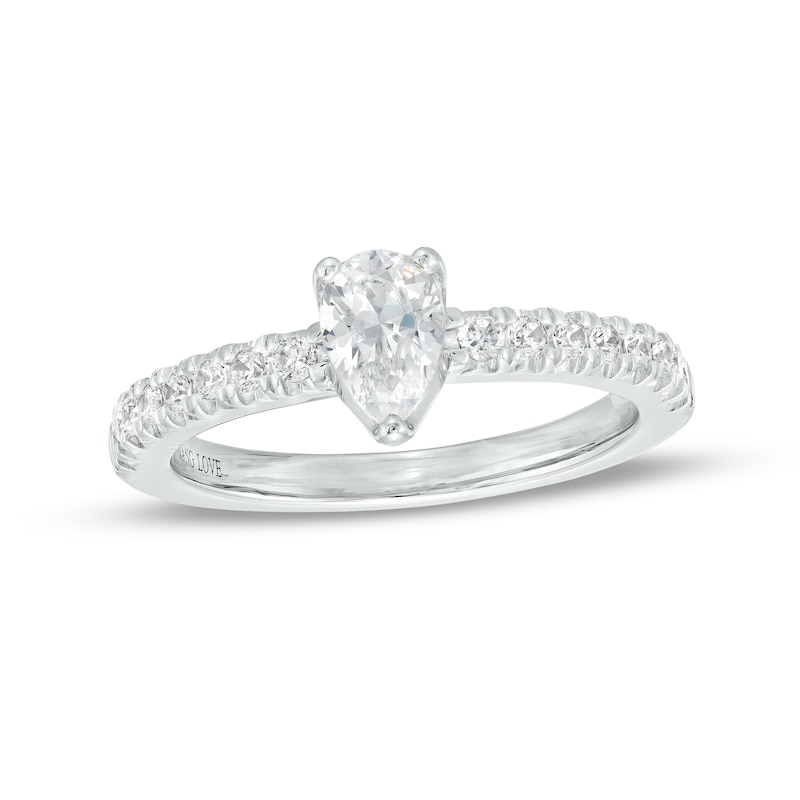Vera Wang Love Collection 3/4 CT. T.W. Pear-Shaped Diamond Engagement ...