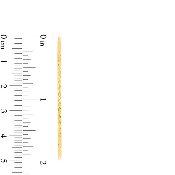 50.0mm Diamond-Cut Continuous Tube Hoop Earrings in 10K Gold