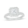 Thumbnail Image 1 of Vera Wang Love Collection 2 CT. T.W. Certified Princess-Cut Diamond Frame Engagement Ring in 14K White Gold (I/SI2)