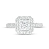 Thumbnail Image 4 of Vera Wang Love Collection 2 CT. T.W. Certified Princess-Cut Diamond Frame Engagement Ring in 14K White Gold (I/SI2)