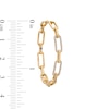 The Kindred Links from Vera Wang Love Collection 1/4 CT. T.W. Diamond Paperclip Link Hoop Earrings in 10K Gold