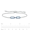 Thumbnail Image 4 of The Kindred Links from Vera Wang Love Collection Blue Sapphire Bolo Bracelet in Sterling Silver – 8.5"