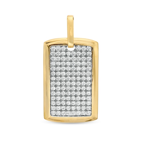 3-1/3 CT. T.w. Certified Lab-Grown Diamond Dog Tag Necklace Charm in 14K Gold