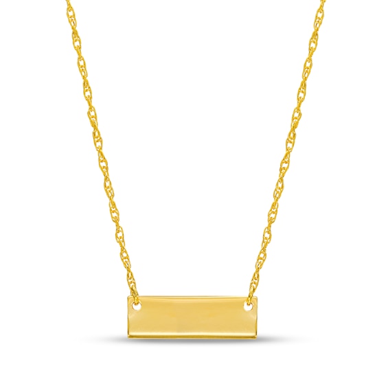 Bar Necklace in 14K Gold