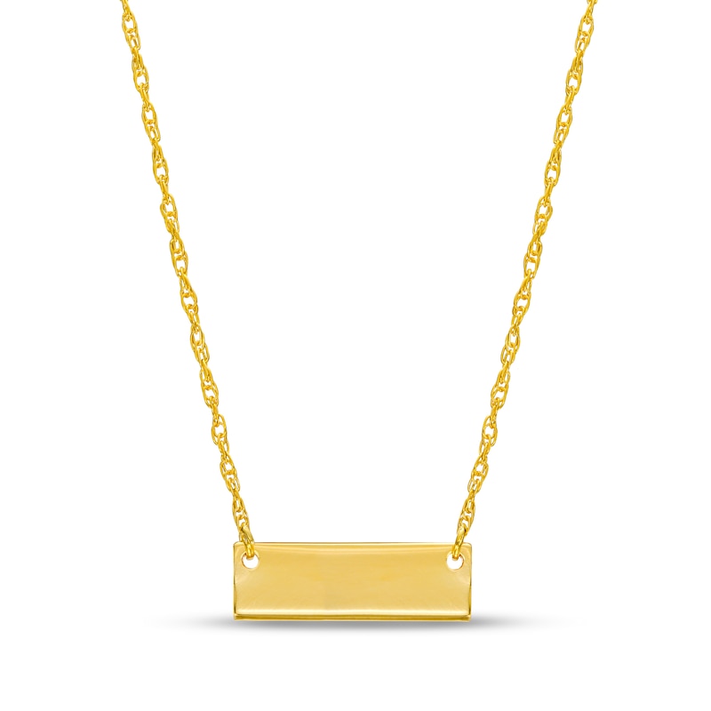 Main Image 1 of Bar Necklace in 14K Gold
