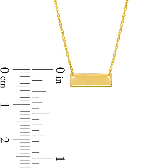 Bar Necklace in 14K Gold